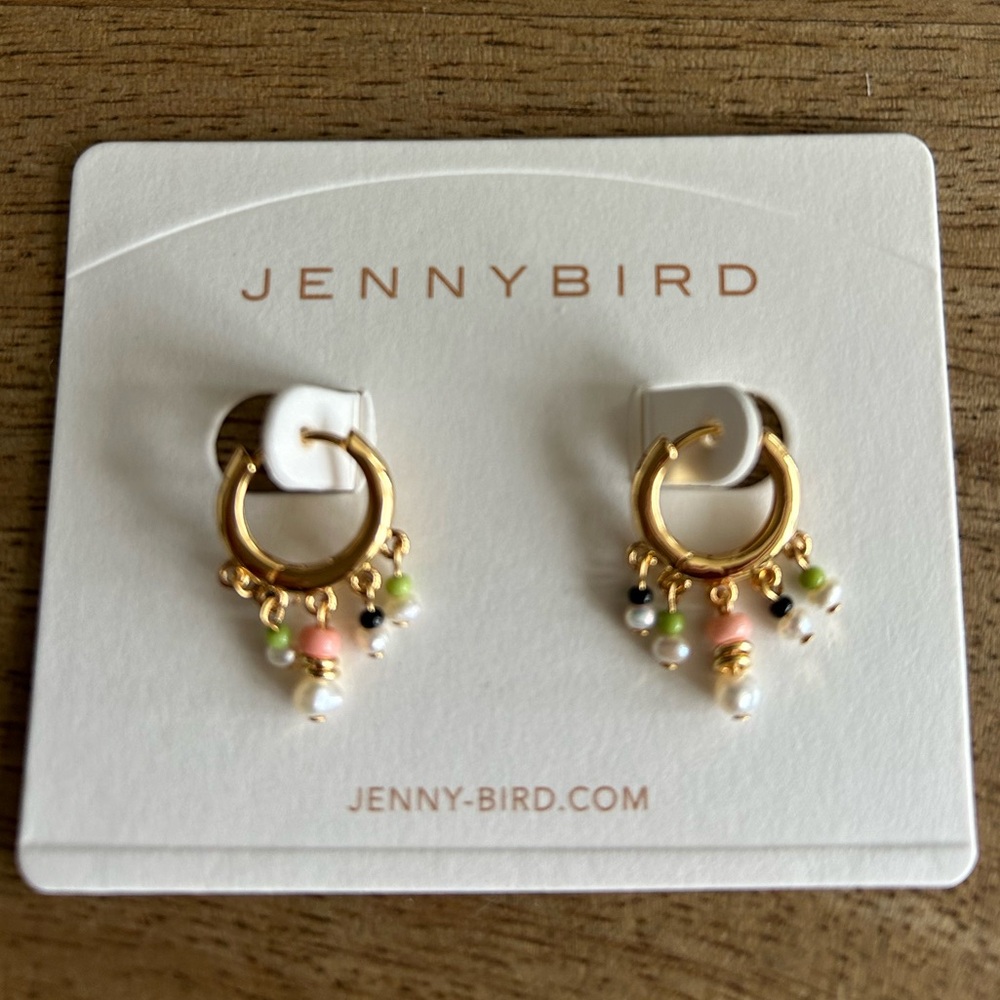 Jenny Bird Gold Summer Camp Huggie Earrings
